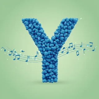 Blue hearts — litera Y (wariant 2)