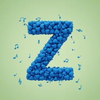 Blue hearts — litera Z (wariant 2)