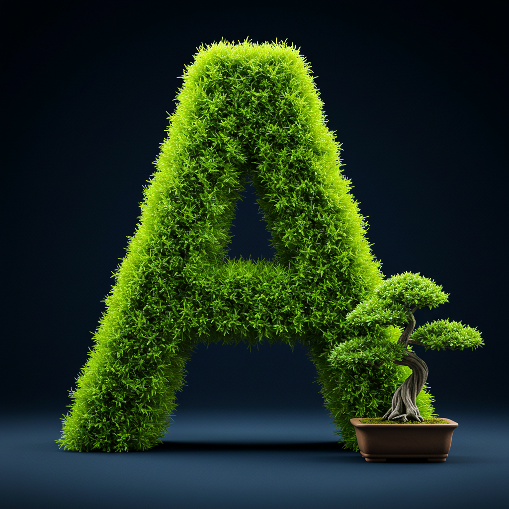 Bonsai tree — litera A (wariant 2)