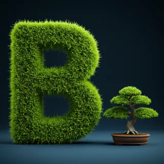 Bonsai tree — litera B (wariant 2)