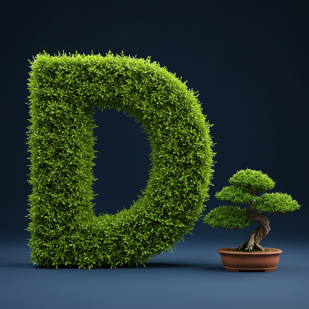 Bonsai tree — litera D
