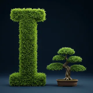 Bonsai tree — litera I (wariant 2)