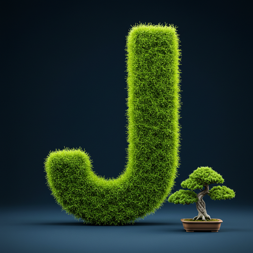 Bonsai tree — litera J