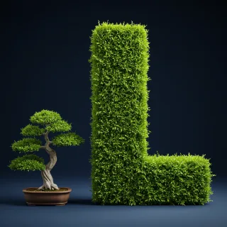 Bonsai tree — litera L (wariant 2)
