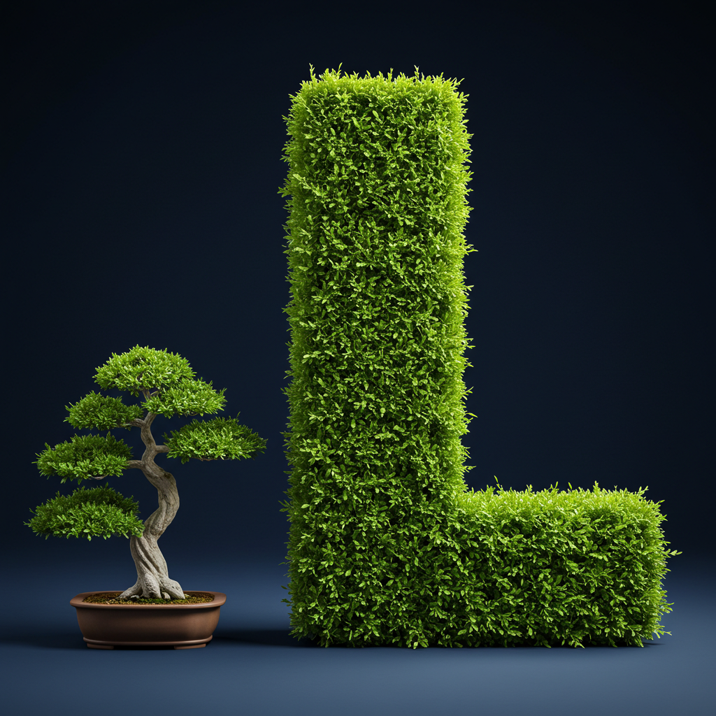 Bonsai tree — litera L (wariant 2)