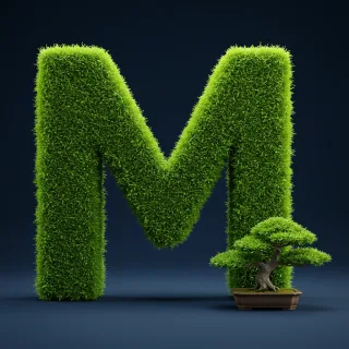 Bonsai tree — litera M