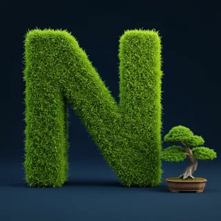 Bonsai tree — litera N