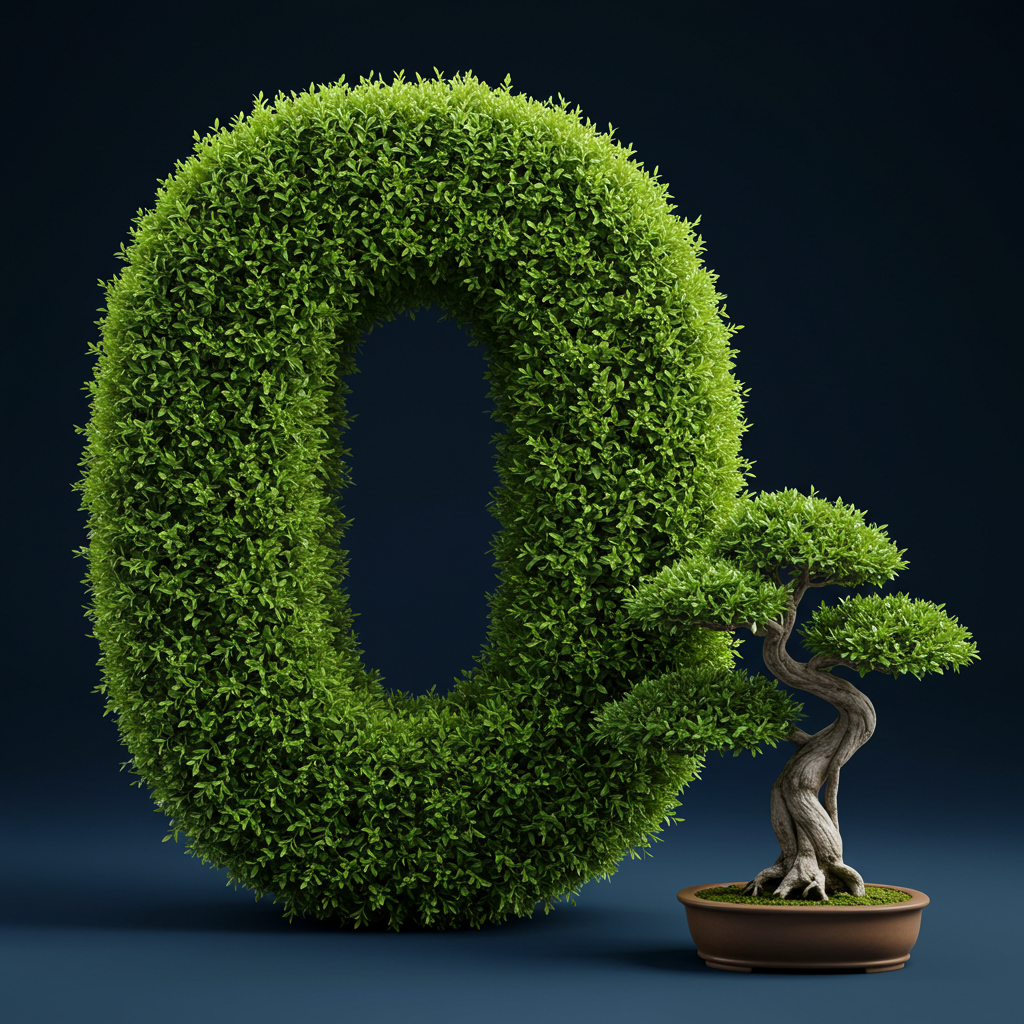 Bonsai tree — litera O (wariant 2)