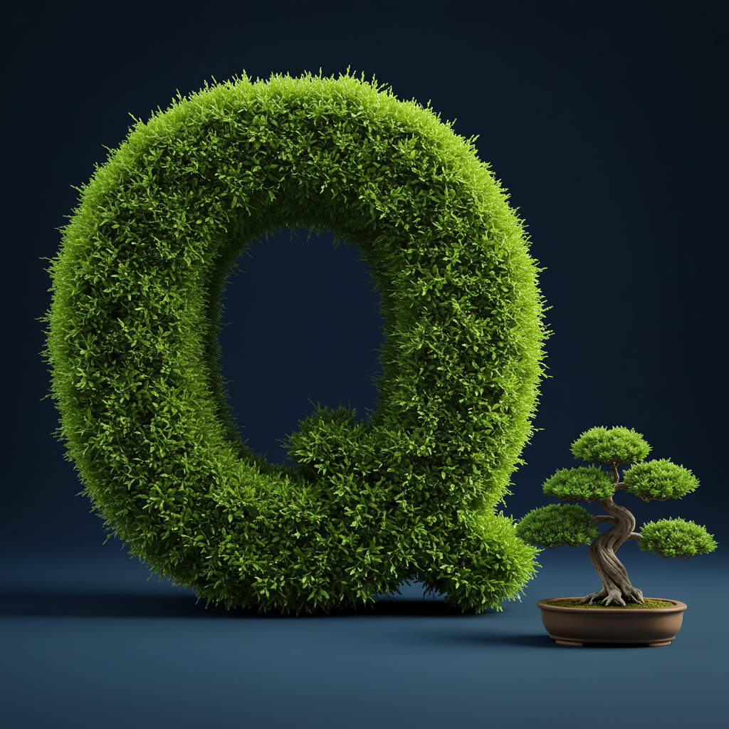 Bonsai tree — litera Q