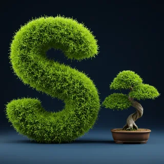 Bonsai tree — litera S