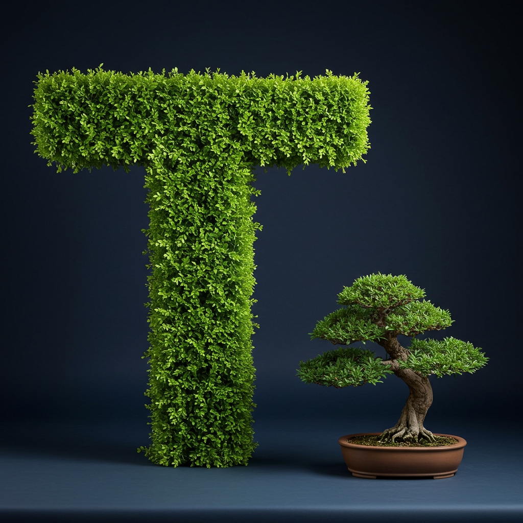 Bonsai tree — litera T (wariant 2)
