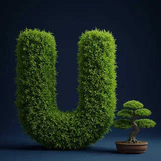 Bonsai tree — litera U