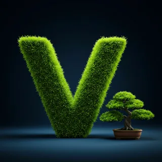 Bonsai tree — litera V (wariant 2)