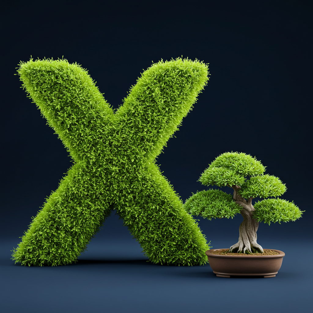 Bonsai tree — litera X