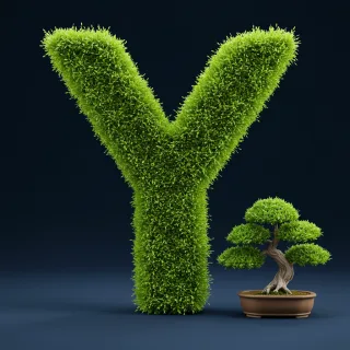 Bonsai tree — litera Y (wariant 2)