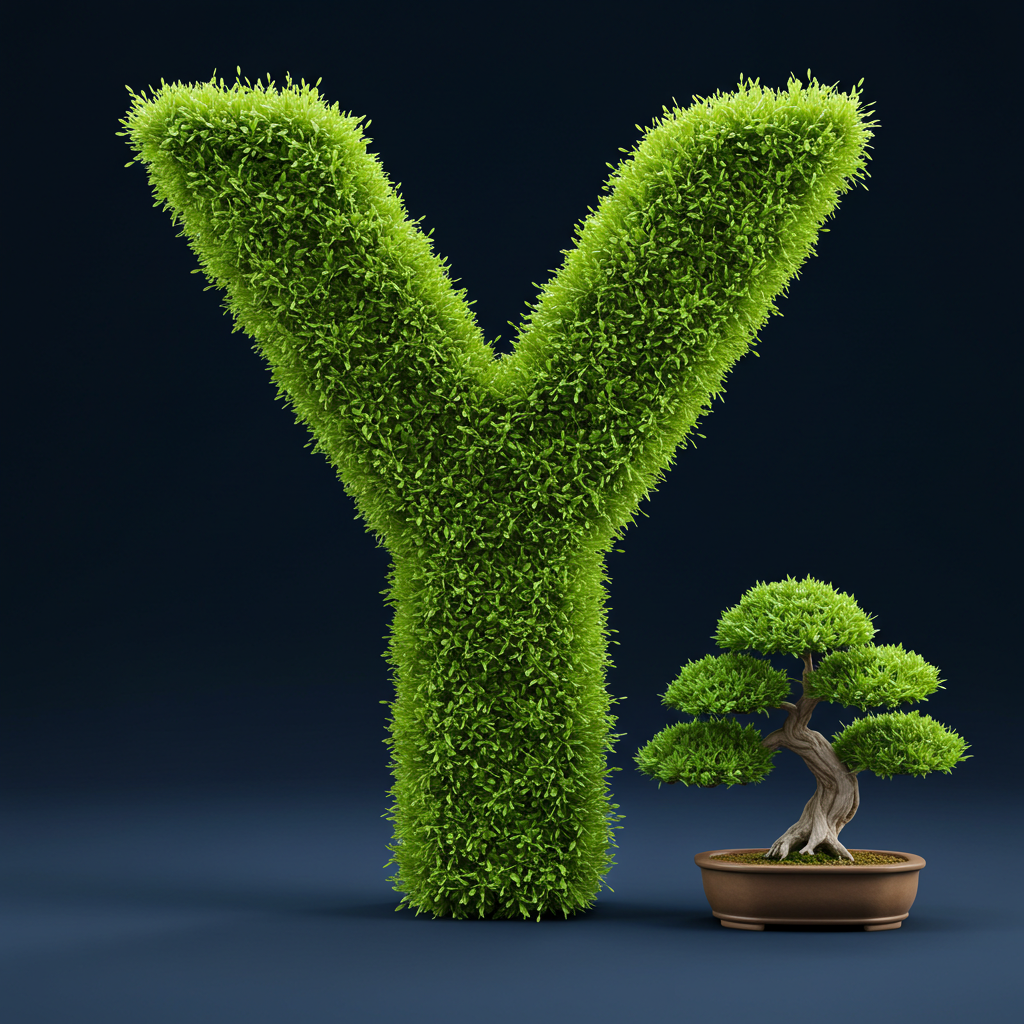 Bonsai tree — litera Y (wariant 2)