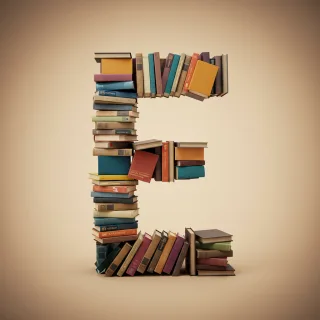 Books 2 — litera E (wariant 2)