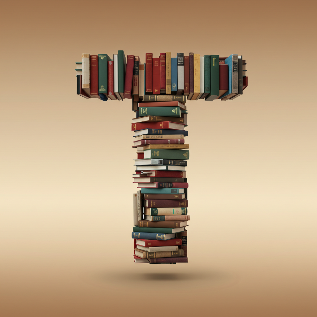 Books 2 — litera T (wariant 2)