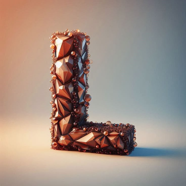 Brown crystal — litera L