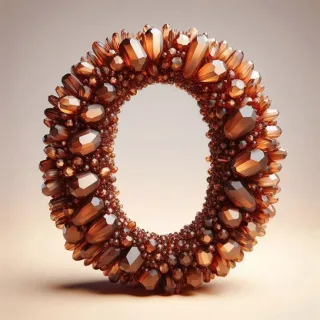 Brown crystal — litera O