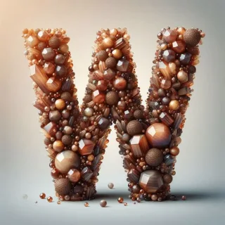 Brown crystal — litera W