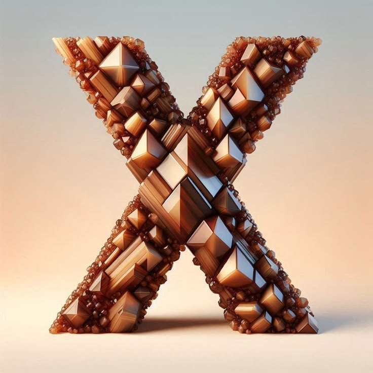 Brown crystal — litera X