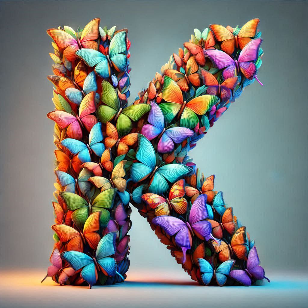 Butterfly wings — litera K