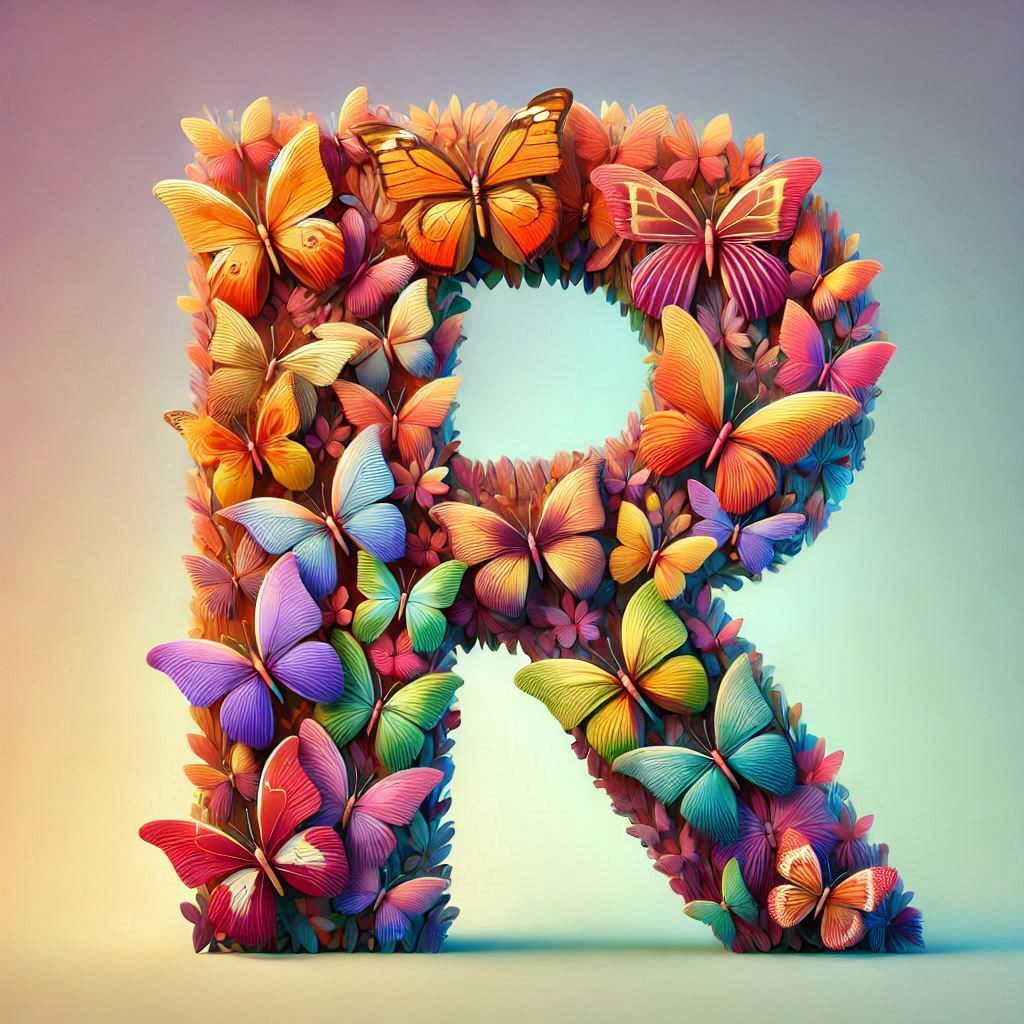 Butterfly wings — litera R
