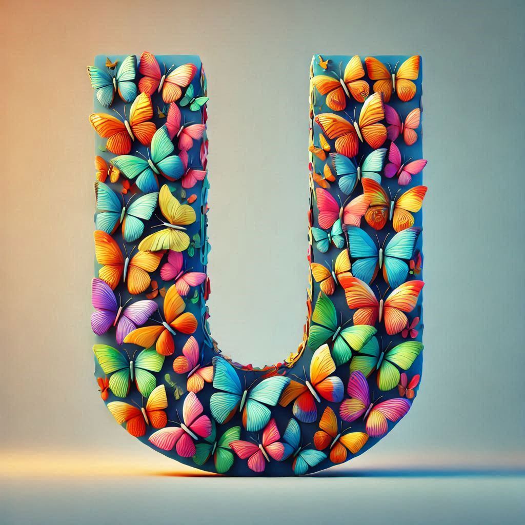 Butterfly wings — litera U