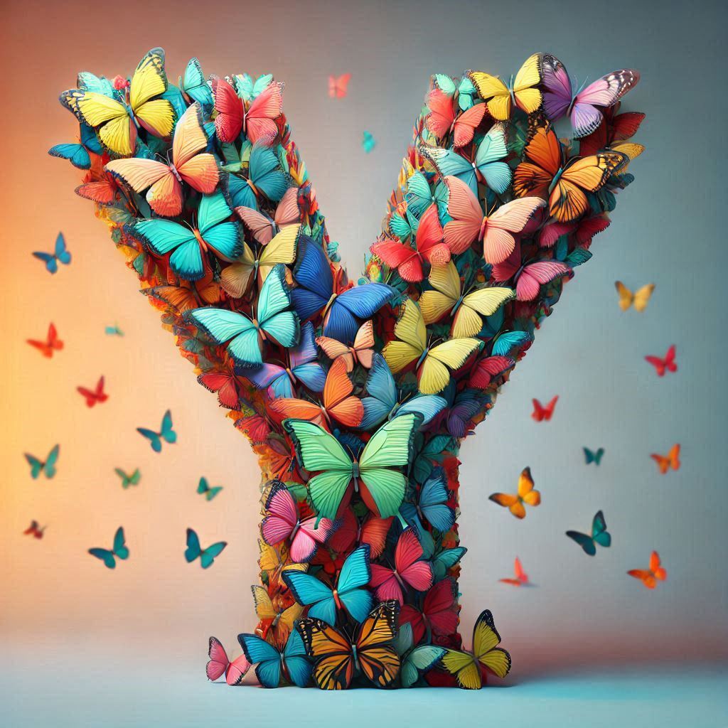 Butterfly wings — litera Y (wariant 2)