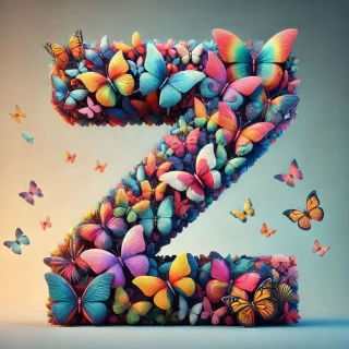 Butterfly wings — litera Z (wariant 2)