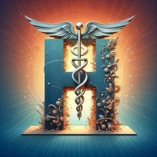 Caduceus — litera H (wariant 2)