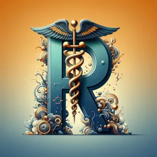 Caduceus — litera R (wariant 2)