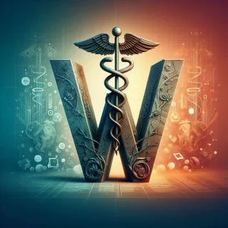 Caduceus — litera W (wariant 2)