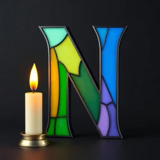 Candles — litera N