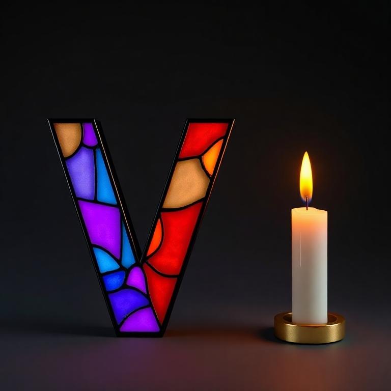 Candles — litera V