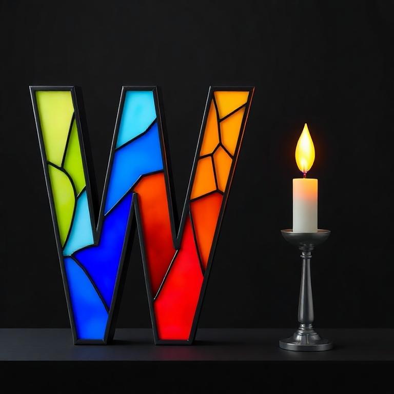 Candles — litera W
