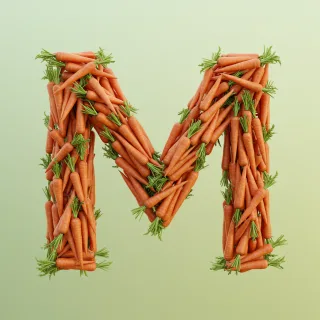 Carrots — litera M (wariant 2)
