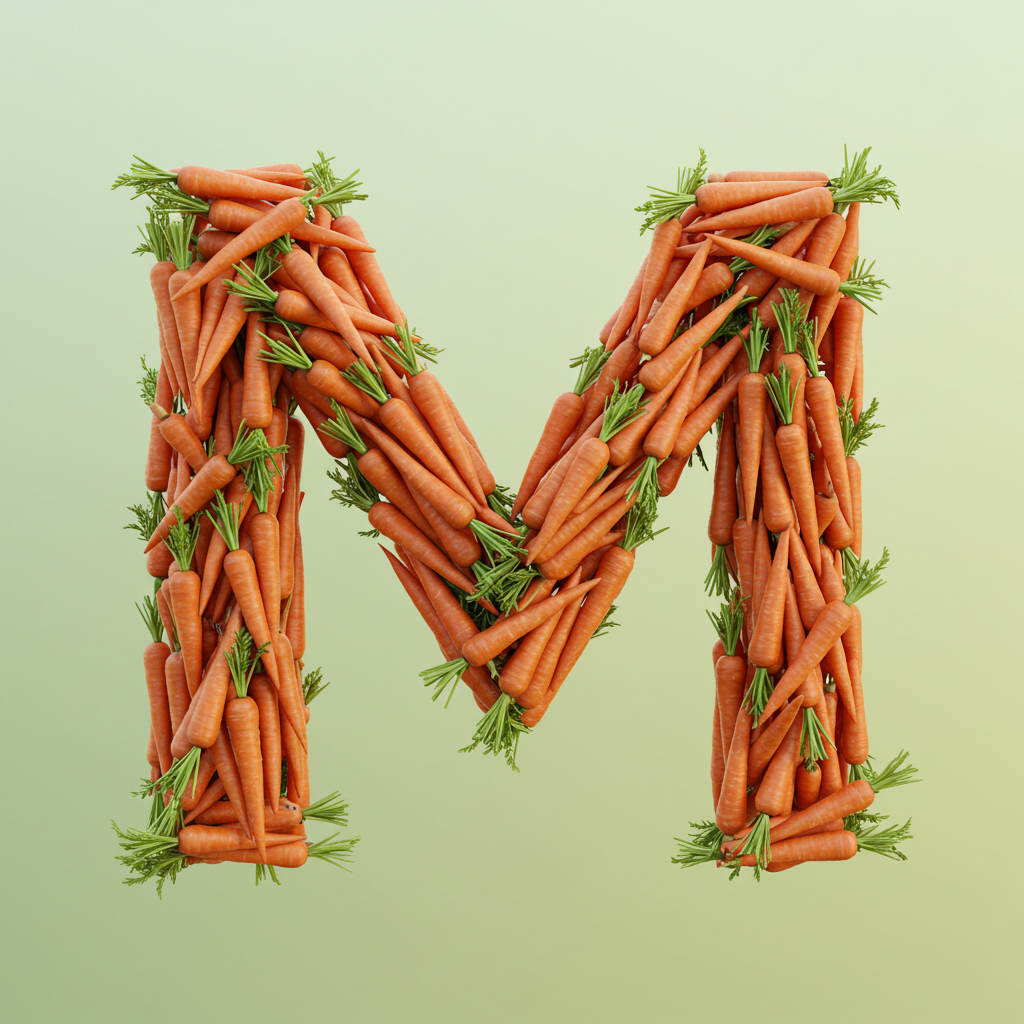 Carrots — litera M (wariant 2)