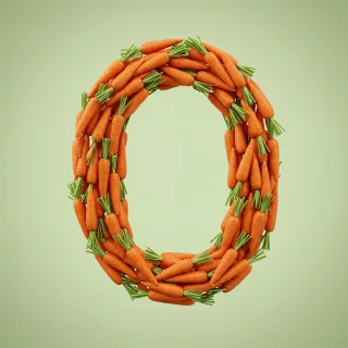 Carrots — litera O (wariant 2)
