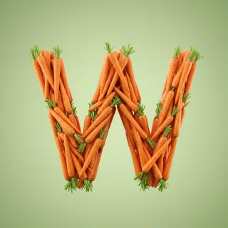 Carrots — litera W (wariant 2)