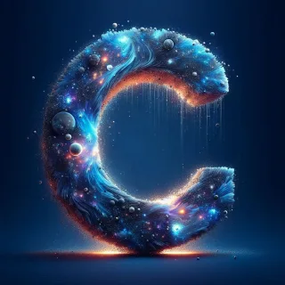Celestial glow — litera C (wariant 2)