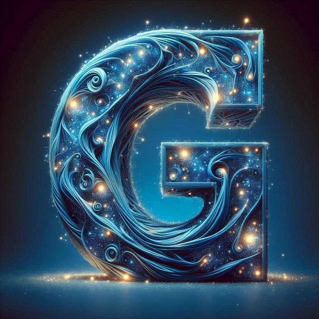 Celestial glow — litera G (wariant 2)