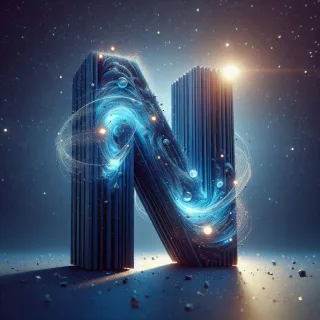 Celestial glow — litera N