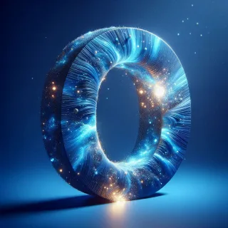 Celestial glow — litera O (wariant 2)