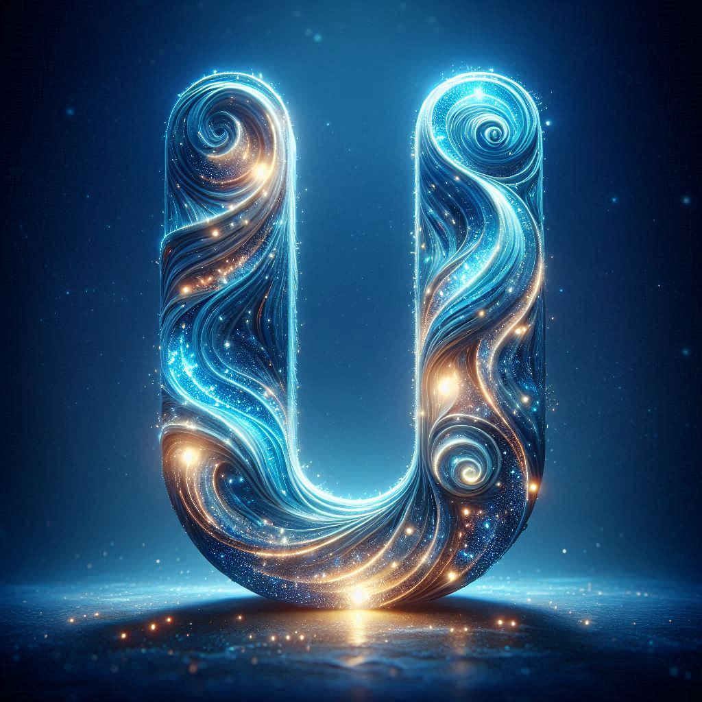 Celestial glow — litera U (wariant 2)
