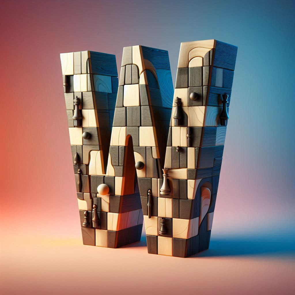 Chess — litera W (wariant 2)
