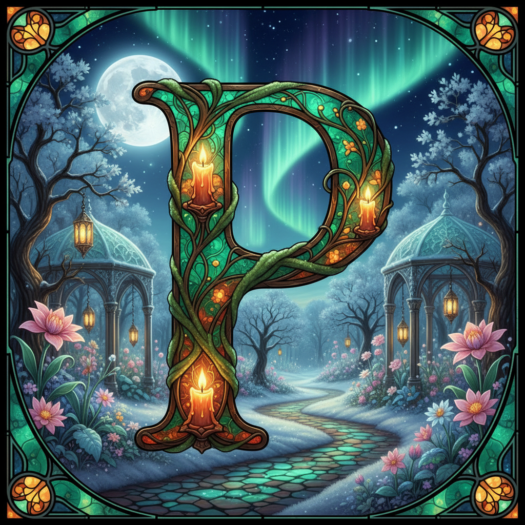 Christmas amber — litera P