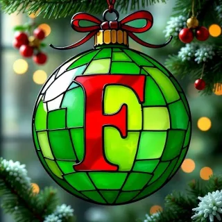Christmas balls 5 — litera F