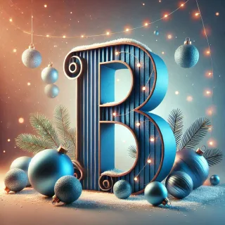 Christmas balls 6 — litera B (wariant 2)